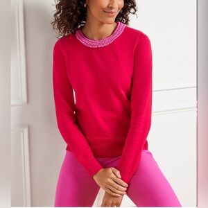 Talbots Embellished Beaded Neck Sweater | 
Size L   Sold Out!!